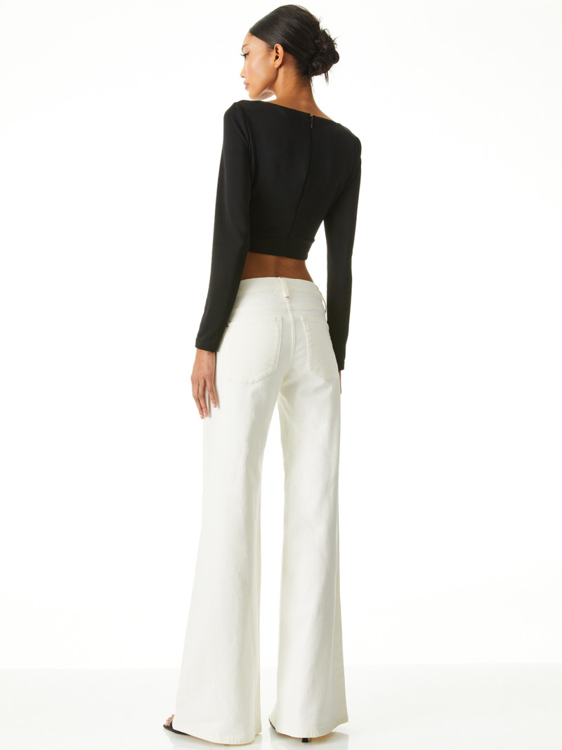 Alice + Olivia JENNY LOW RISE FLARE JEAN outlook