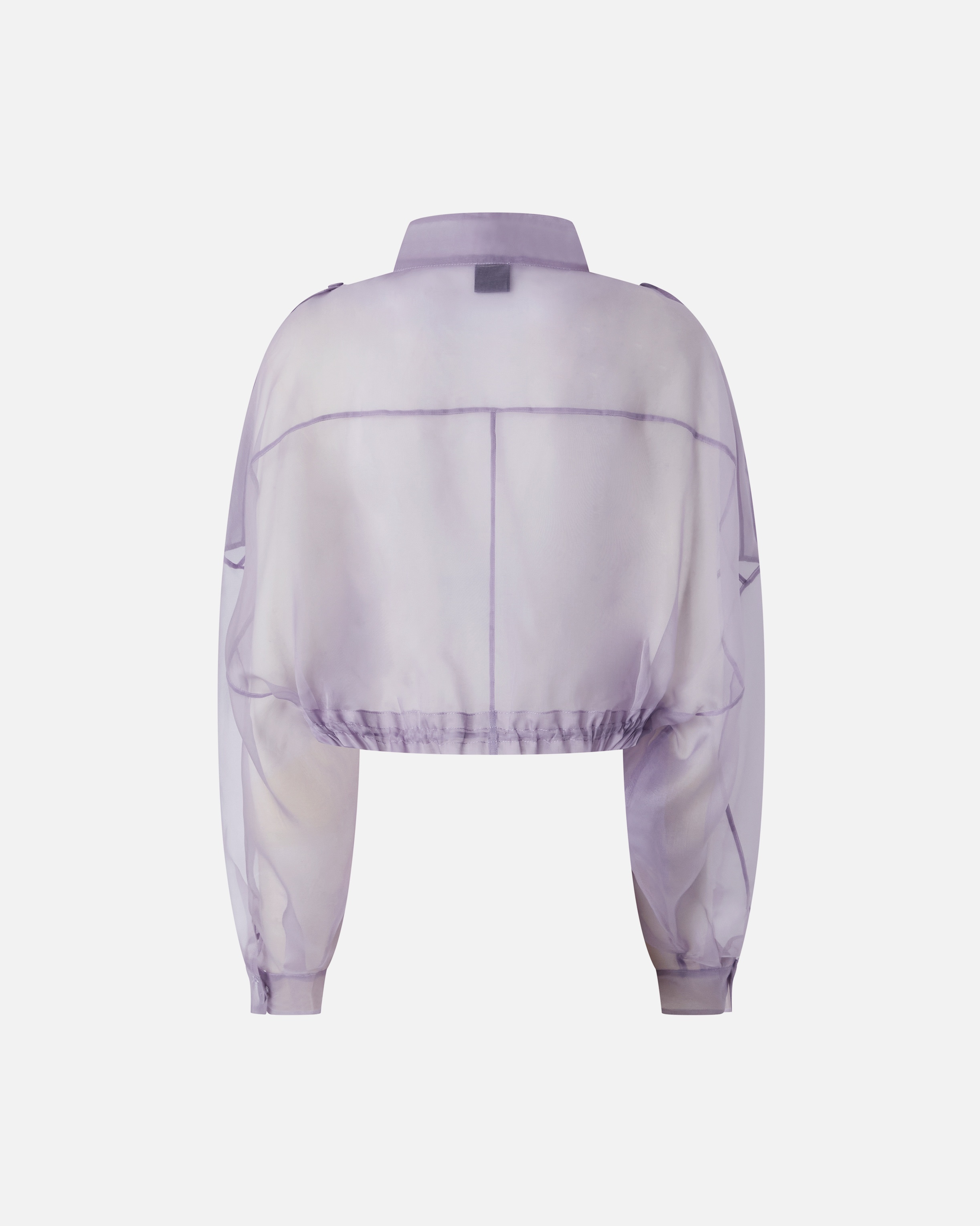 SMALL CROPPED JACKET IN SHEER SILK ORGANZA - 2