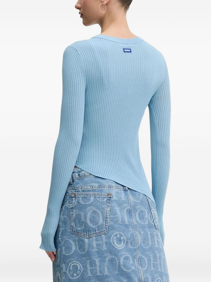 HUGO ribbed asymmetric sweater outlook