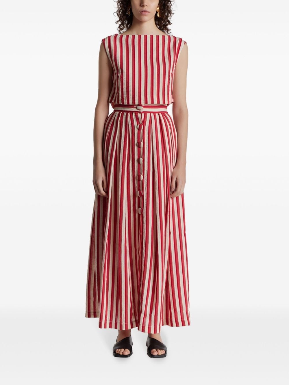 Irving striped high-waisted skirt - 2