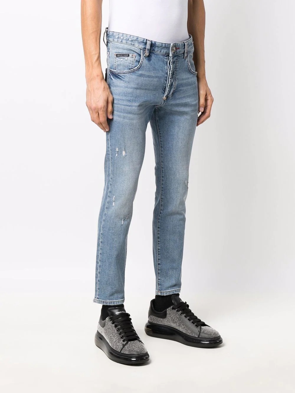 skinny-cut denim jeans - 3