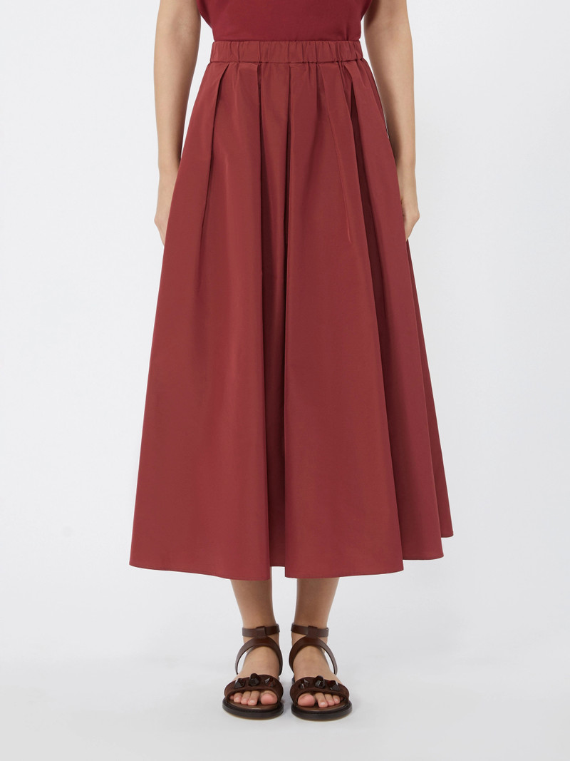FORMICA Pleated taffeta long skirt - CHERRY 3