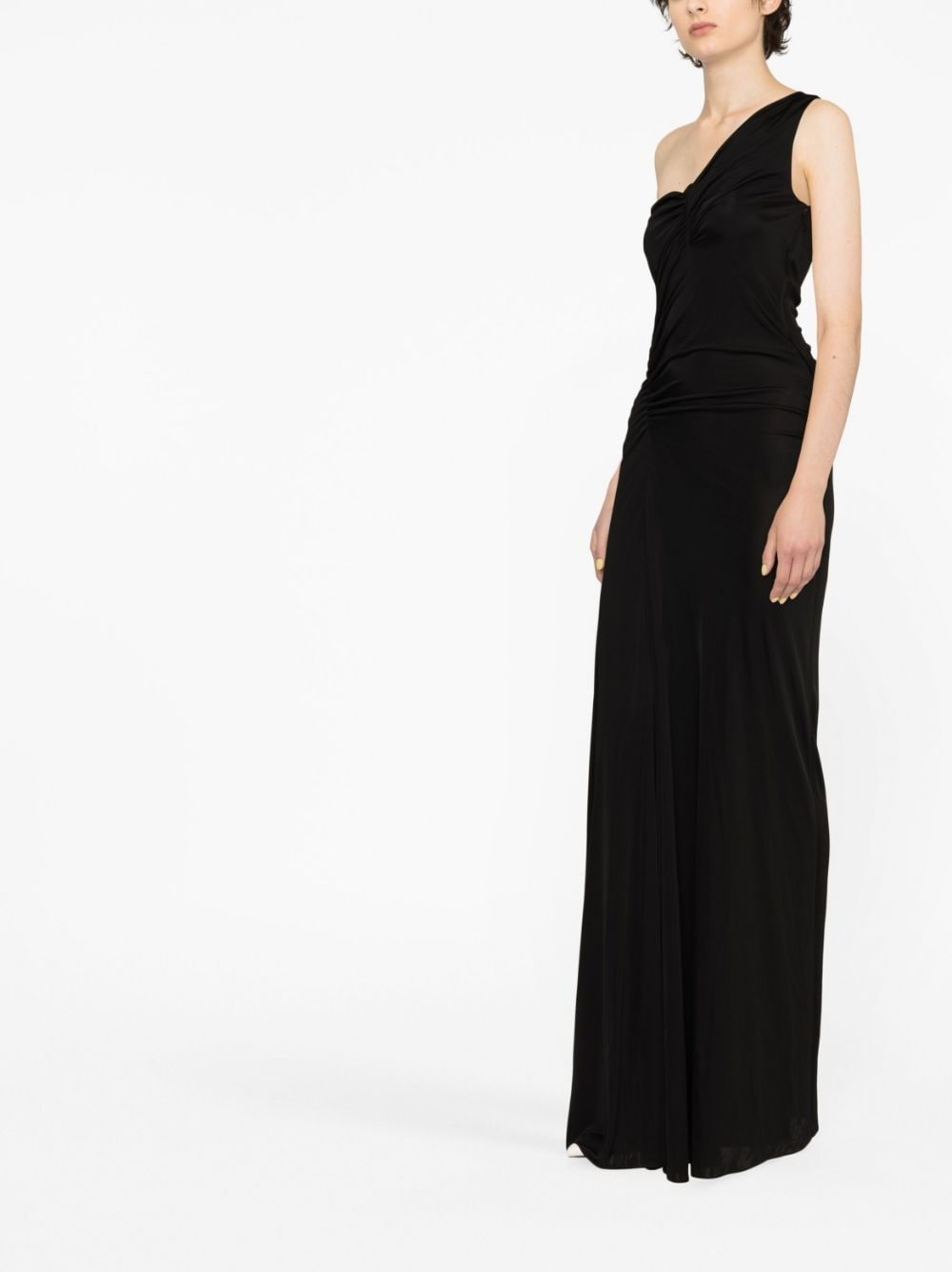 one-shoulder ruched dress - 3