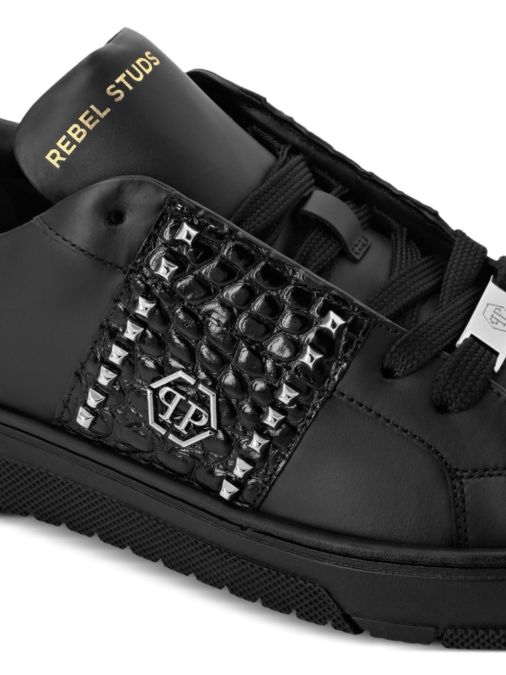 stud-embellished low sneakers - 4