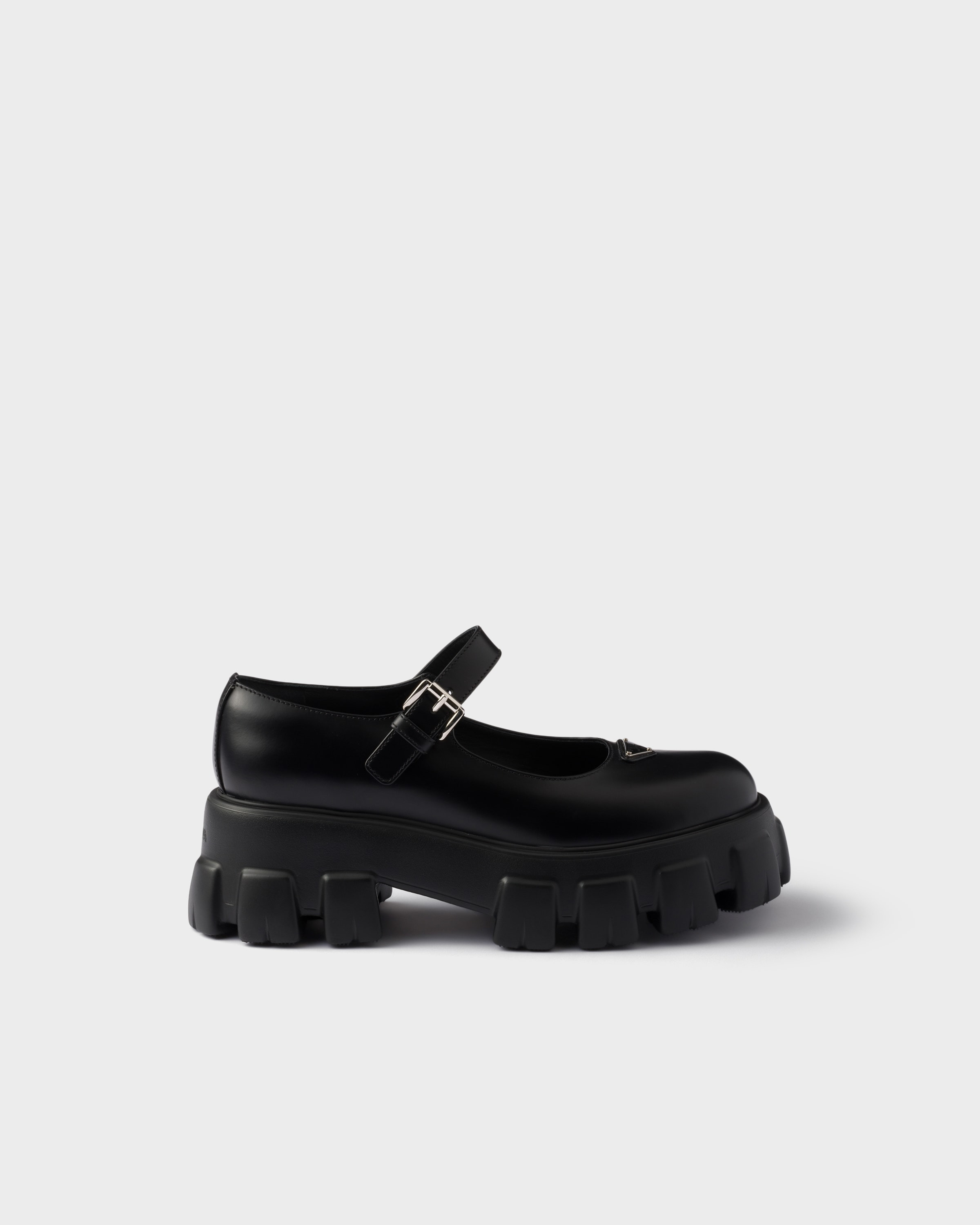 Brushed leather Monolith Mary Janes - 2