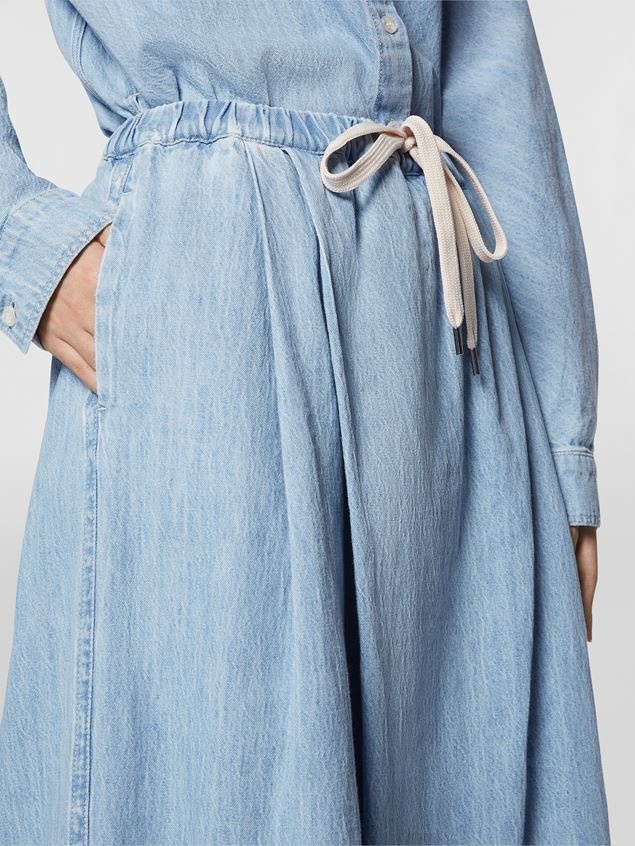 CHAMBRAY DENIM KARATE TROUSERS - 4