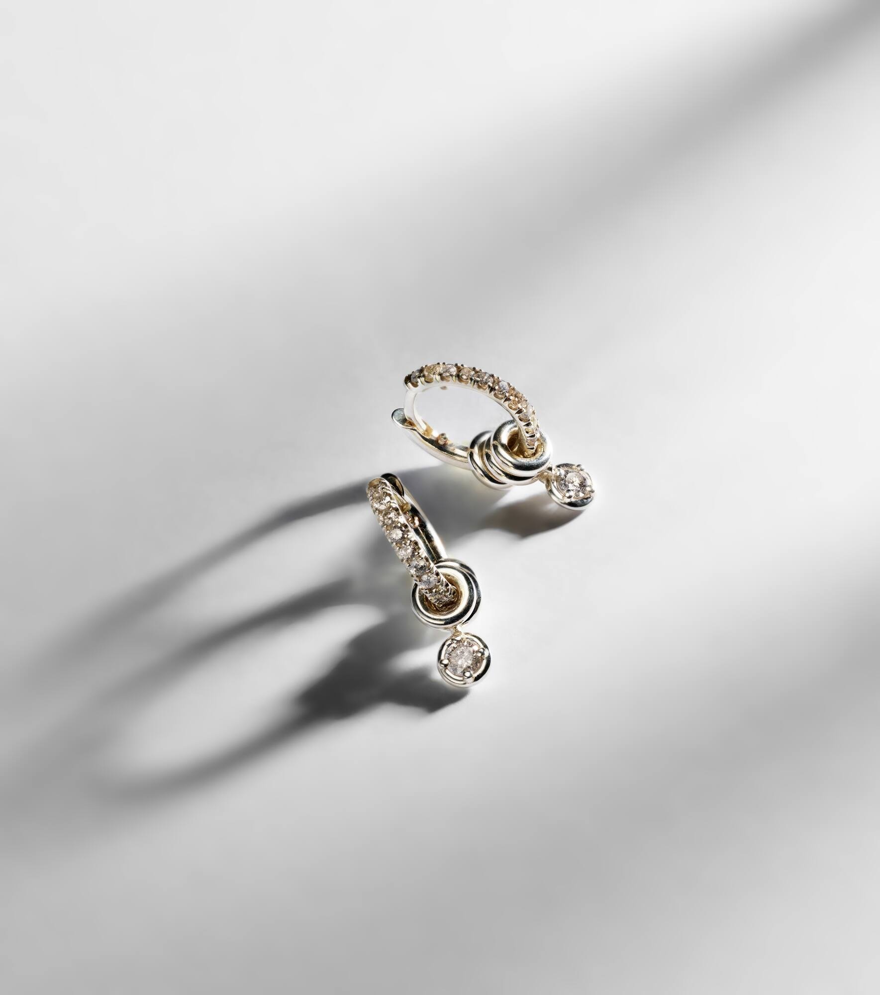 Zahra sterling silver earrings with diamonds - 5