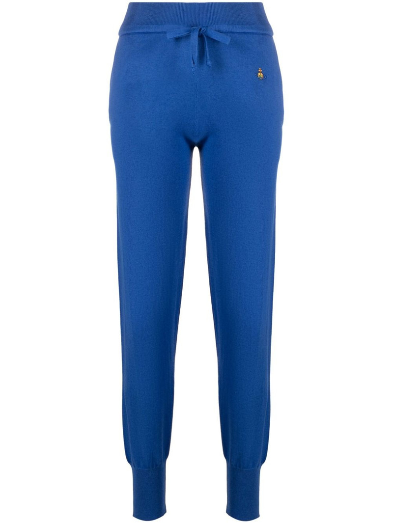 Ocean Orb-embroidered tapered trousers 1