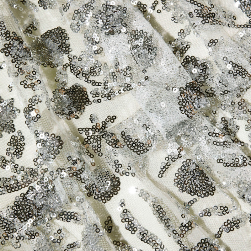 Champagne Sequinned Tiered 미니 드레스 6
