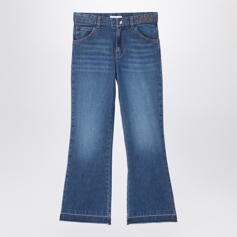 Blue washed denim jeans - 1