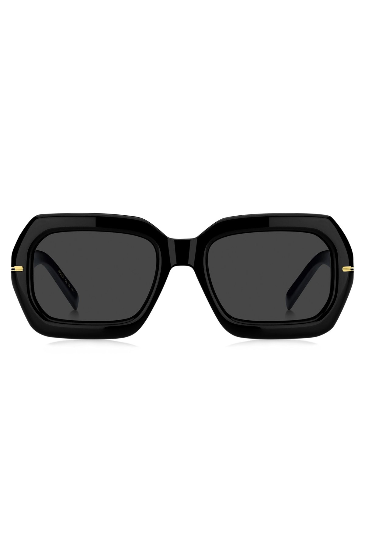 BLACK-ACETATE SUNGLASSES WITH GOLD-TONE HINGES - 3