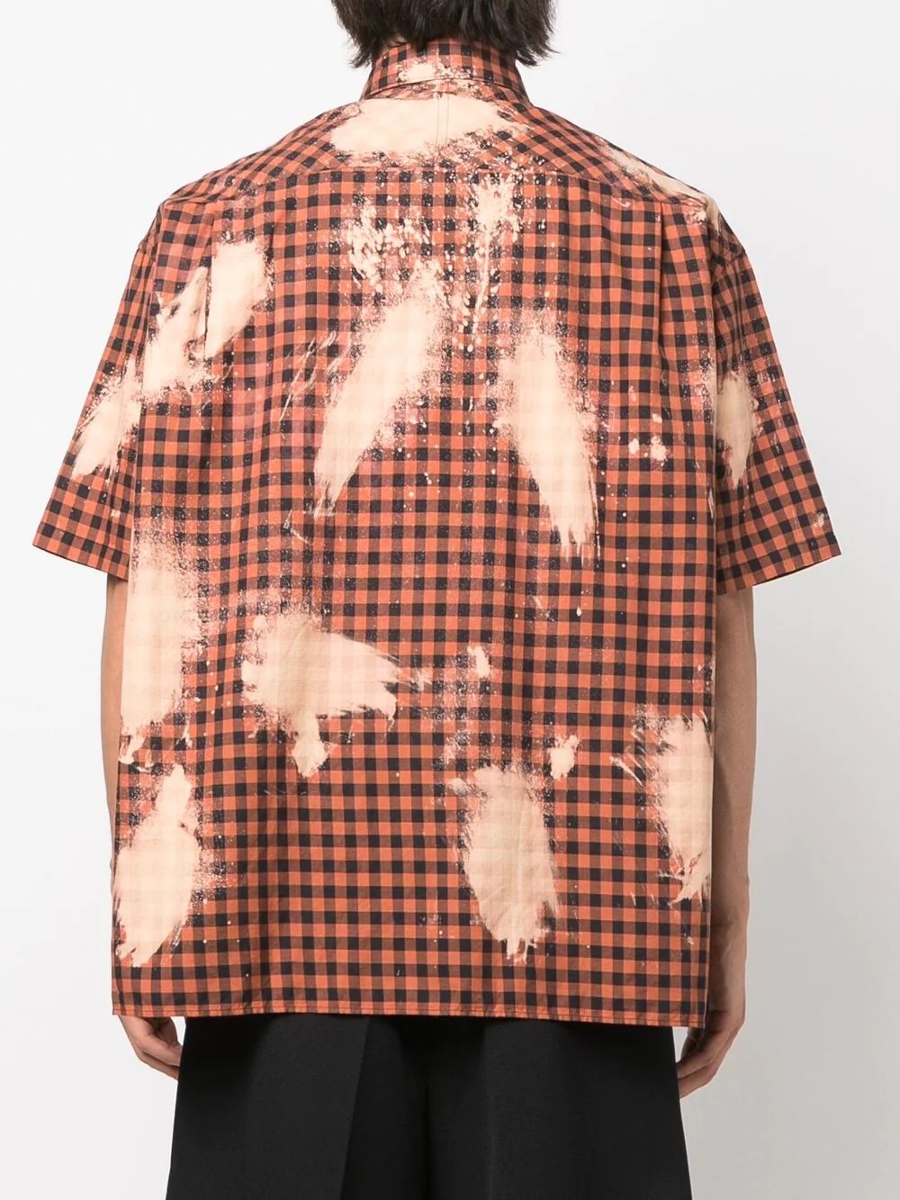 plaid paint-print shirt - 4