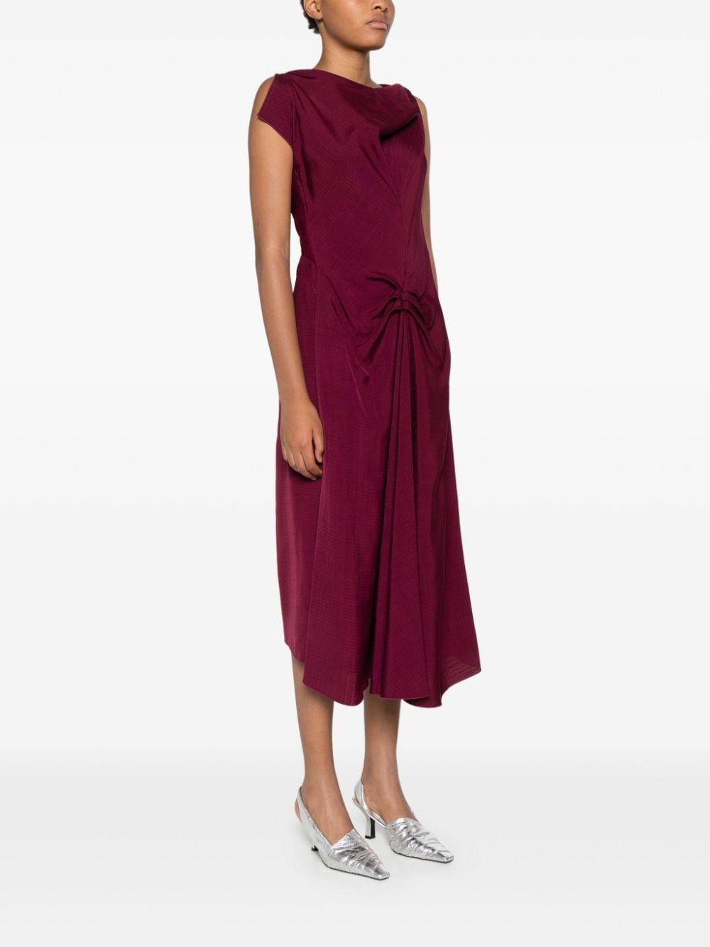 pleated midi dress - 3