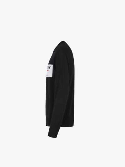 Givenchy GIVENCHY LABEL sweater in merinos outlook