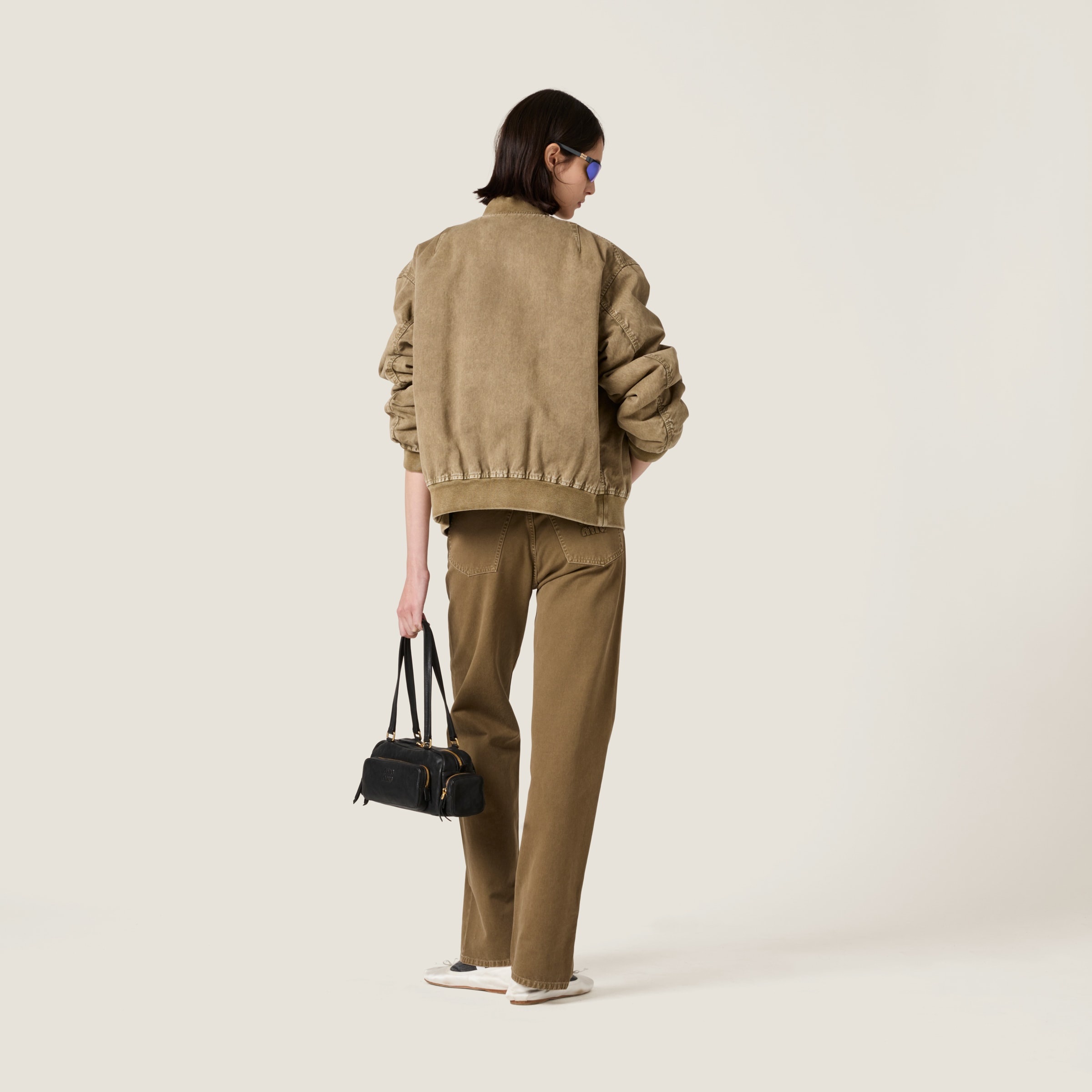 Garment-dyed gabardine pants - 3