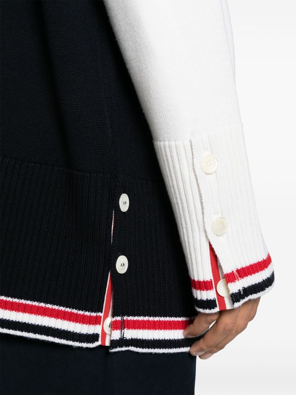 colourblock virgin-wool cardigan - 5