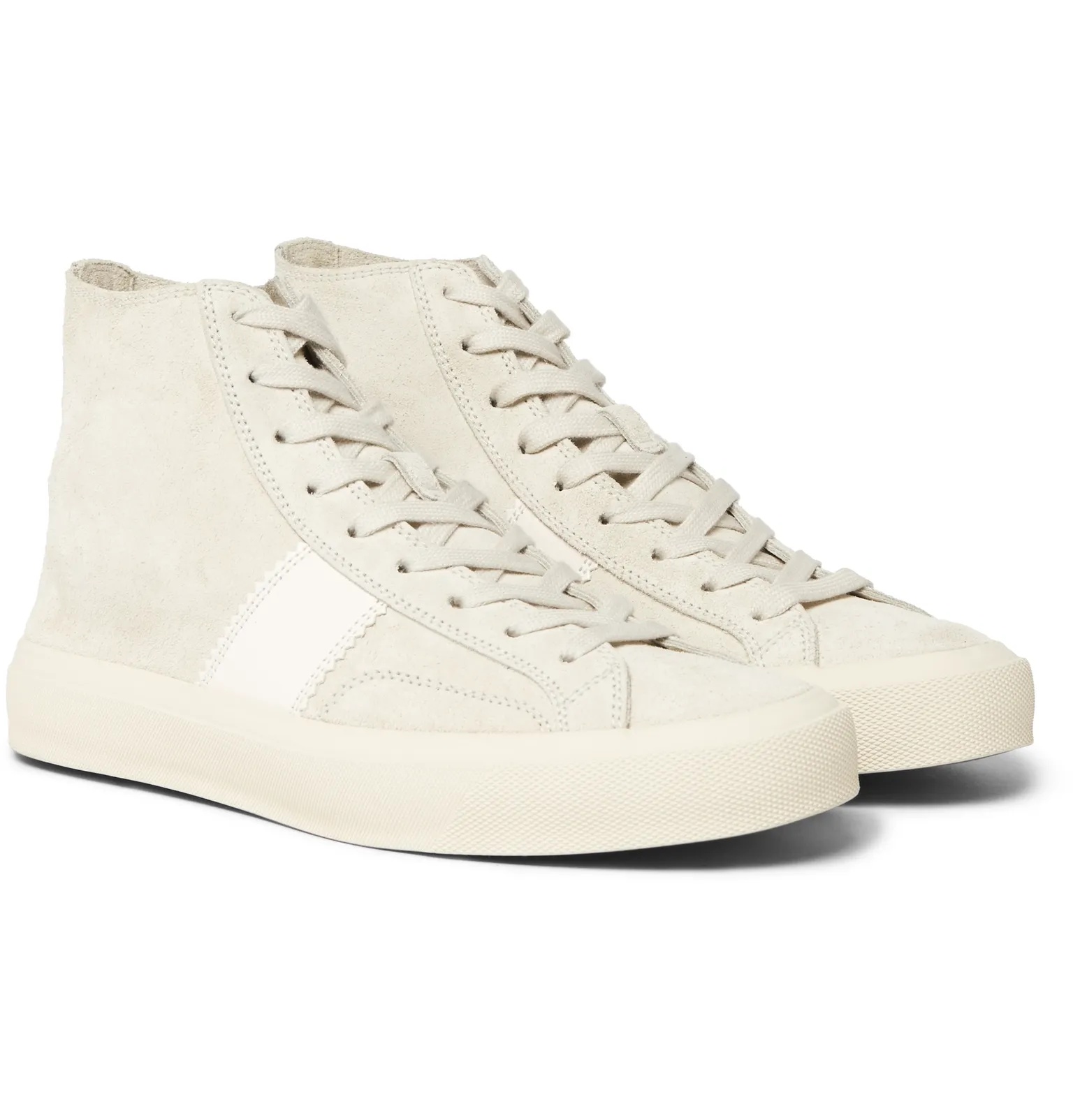 Cambridge Leather-Trimmed Suede High-Top Sneakers - 16