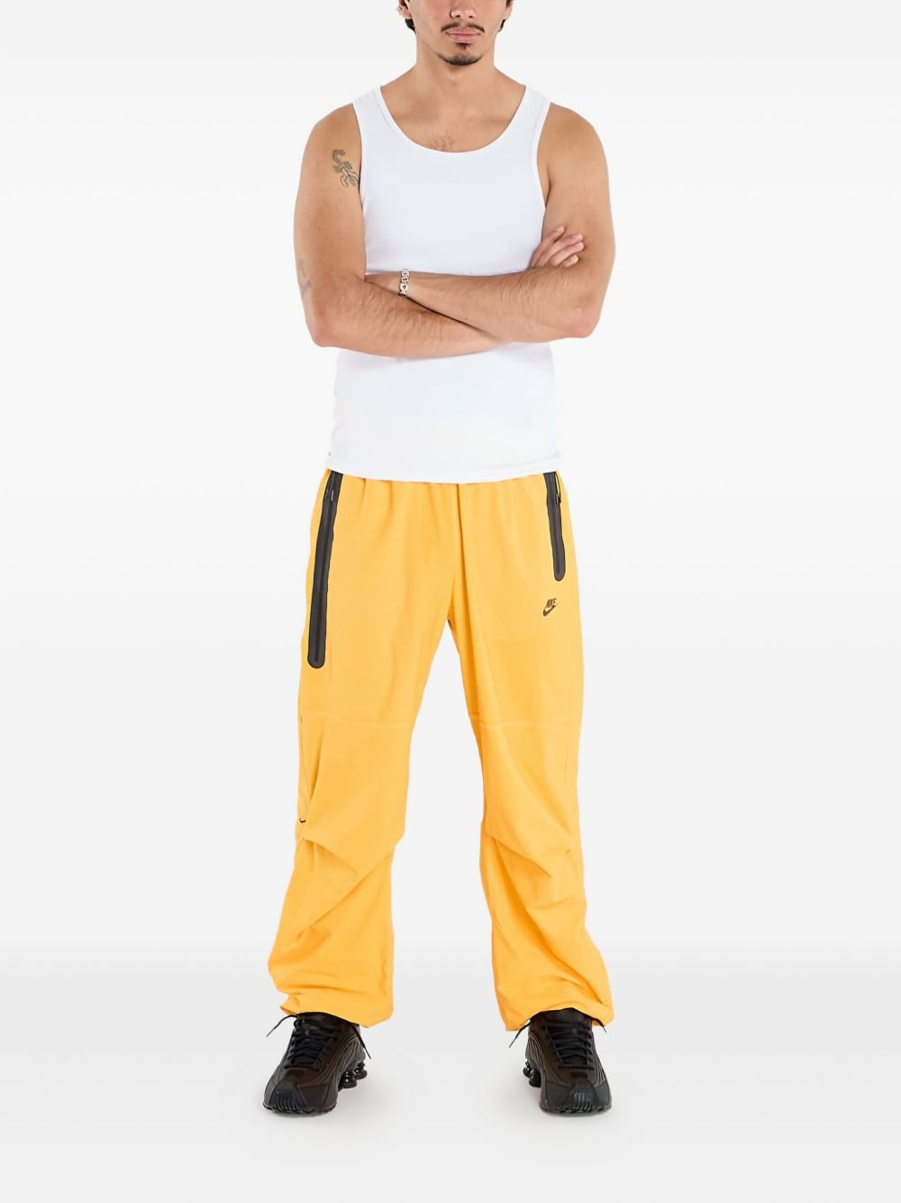 zip-pocket woven trousers - 2