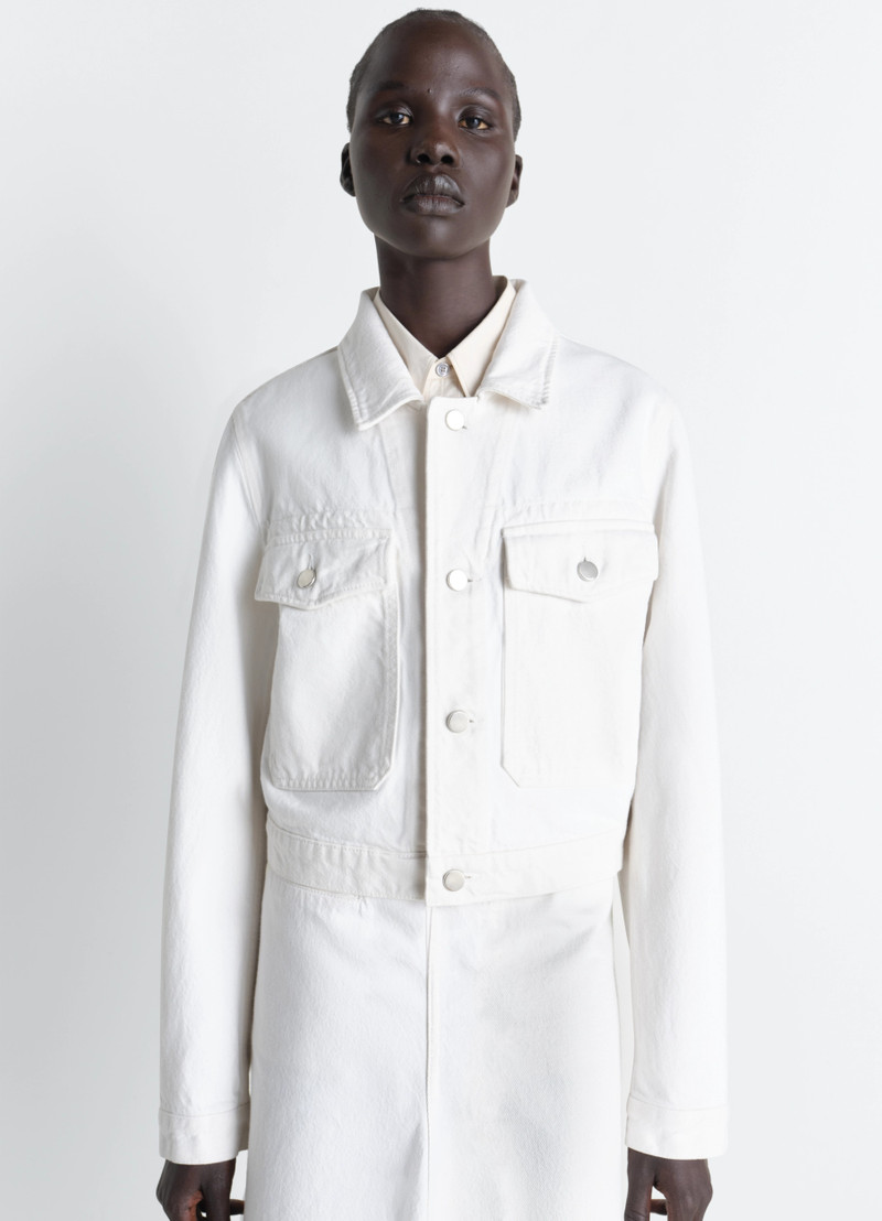 Lemaire CROPPED BLOUSON IN DENIM outlook