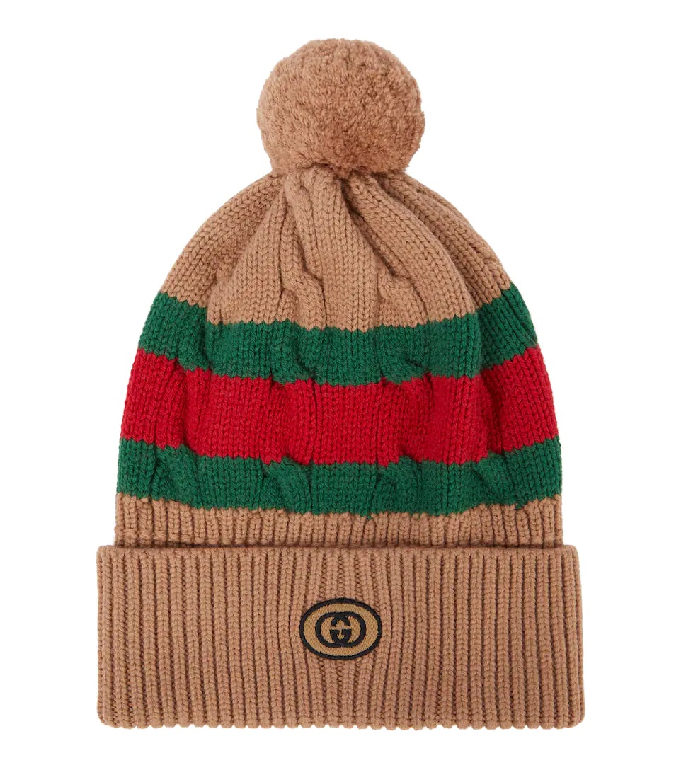 Striped wool beanie - 1