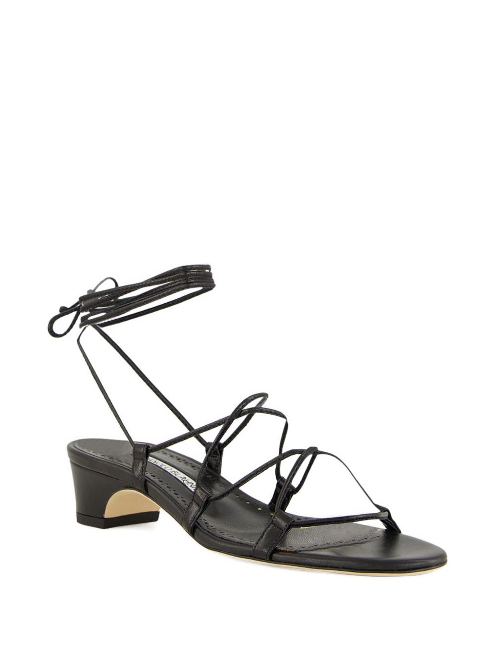 lace-up block-heel sandals - 2