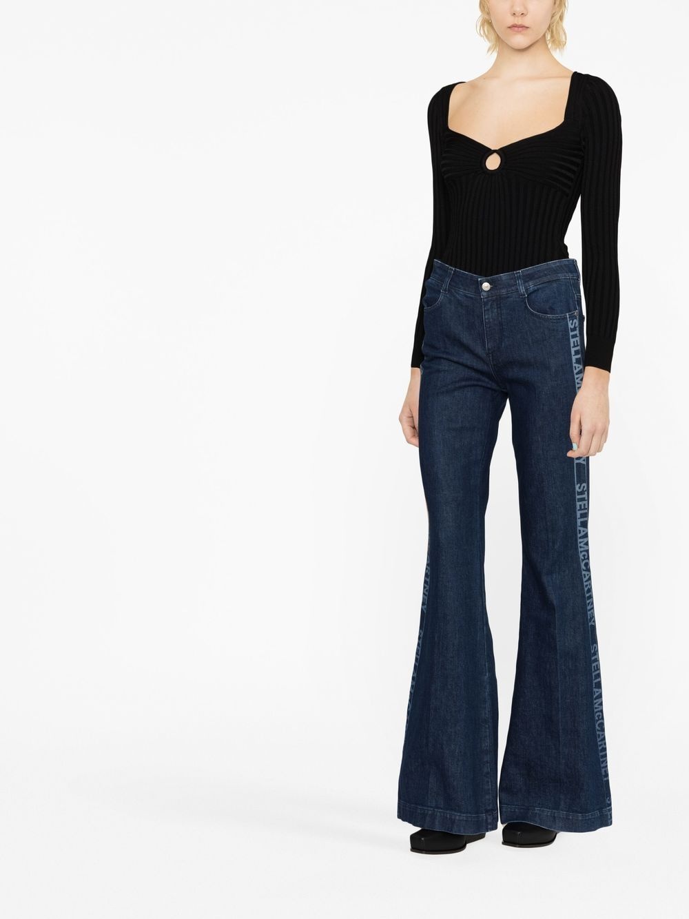 cut-out ribbed jumper - 3