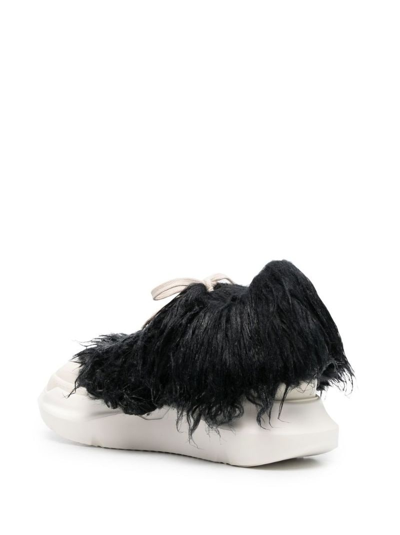 faux-fur sneakers - 3
