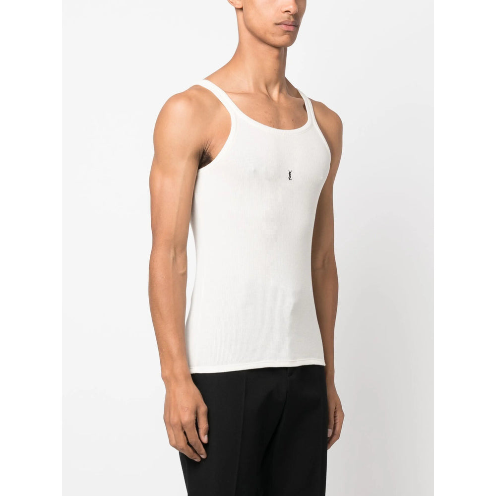 Saint Laurent Neutrals T-Shirts & Vests - Vests & Tanks Men - 2
