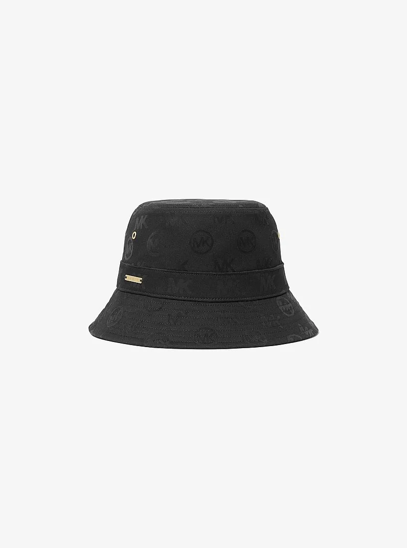 Logo Embossed Stretch Cotton Bucket Hat - 1