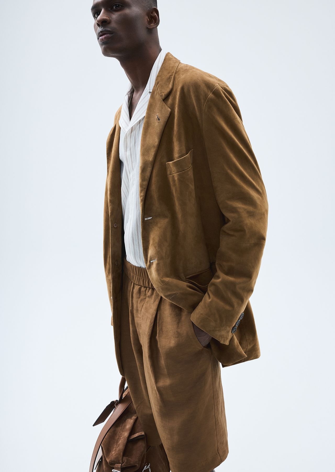 Single-breasted suede jacket - 6