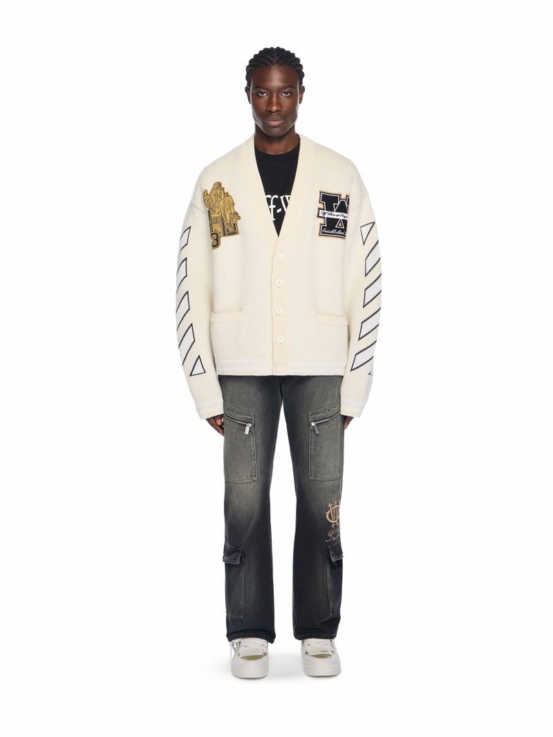 Off-White Lion Varsity Knit Cardigan outlook