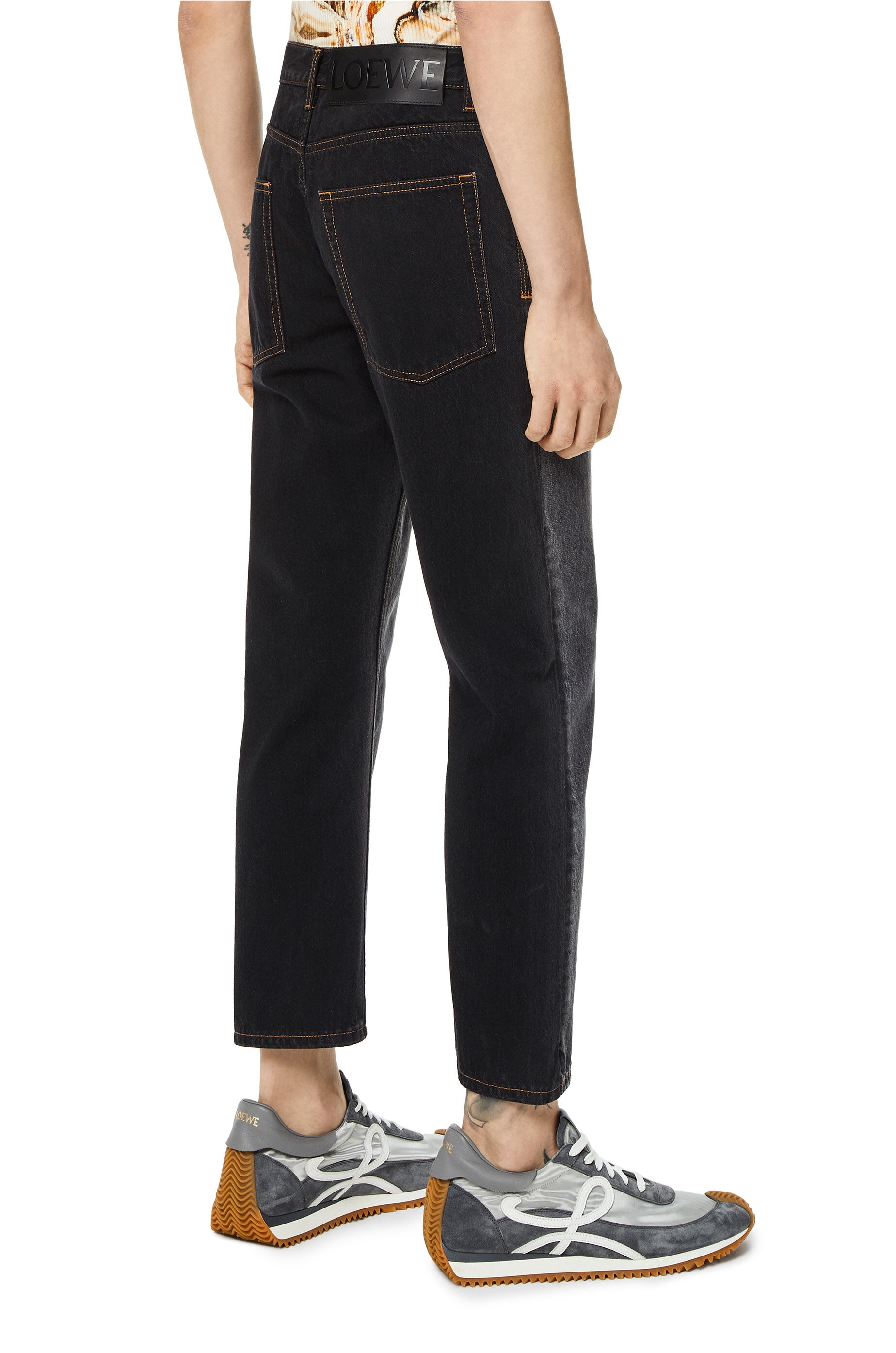 Trousers in faded denim - 4