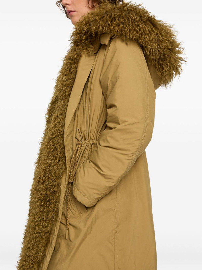 lambskin-trim parka 4
