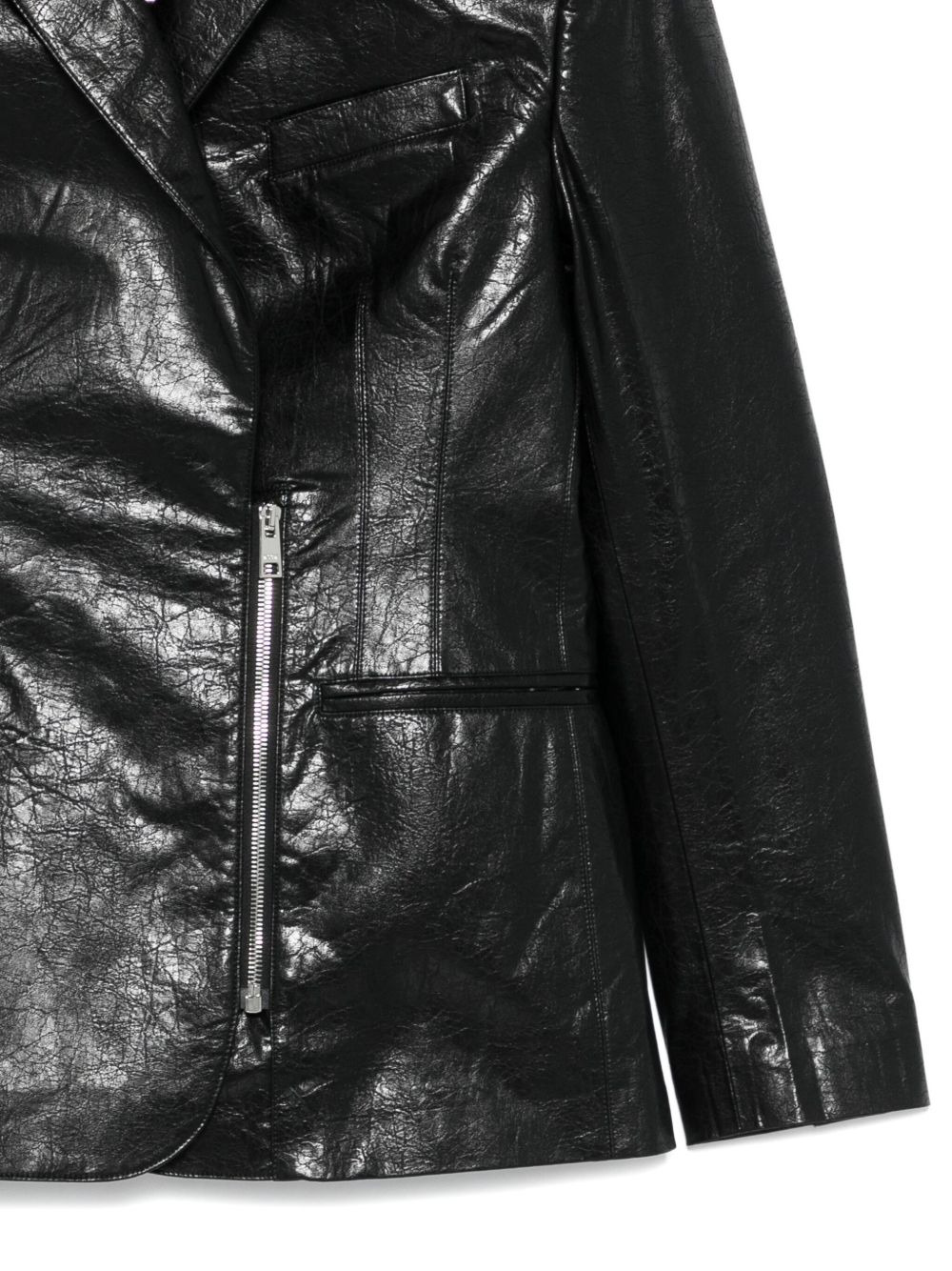 notched asymmetric-zip jacket - 3