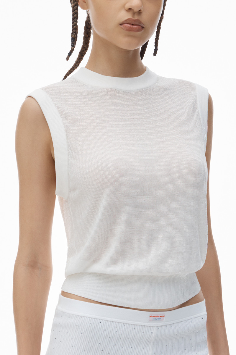 Mockneck Tank in Clear Bead Hotfix 4