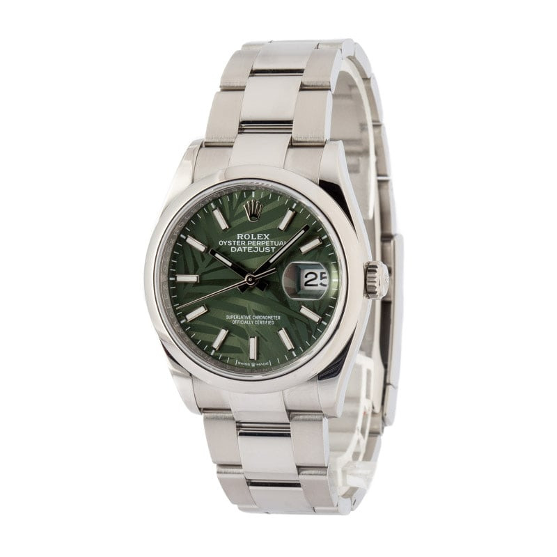 Rolex Datejust 36 126200 Green Palm Motif Dial - 2