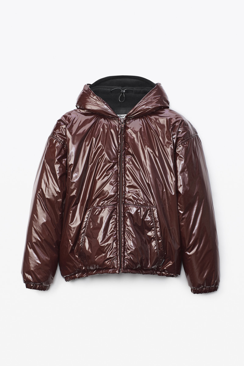 DOWN PUFFER IN GLOSSY NYLON 1