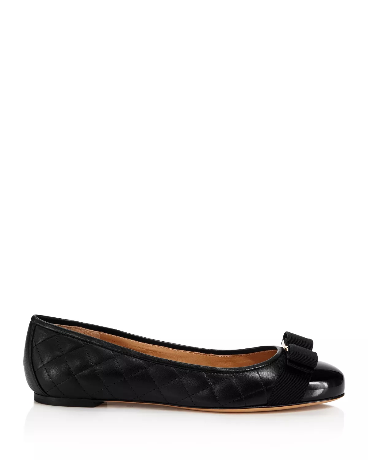 Women's Varina Quilted Leather Cap Toe Ballet Flats - 2