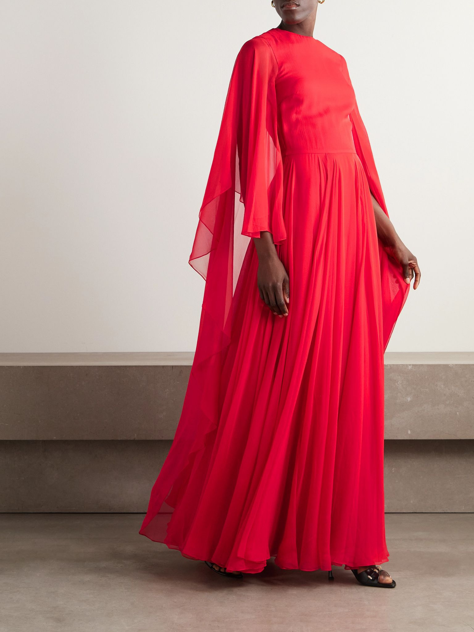Silk-crepon gown Red - 2