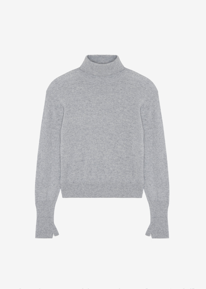 Delia Wool Turtleneck - Grey 1