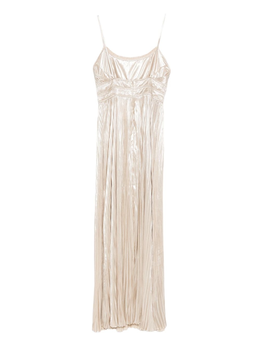 pleated spaghetti-strap dress - 2