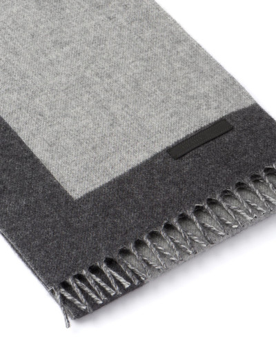Prada Two-tone intarsia cashmere scarf outlook