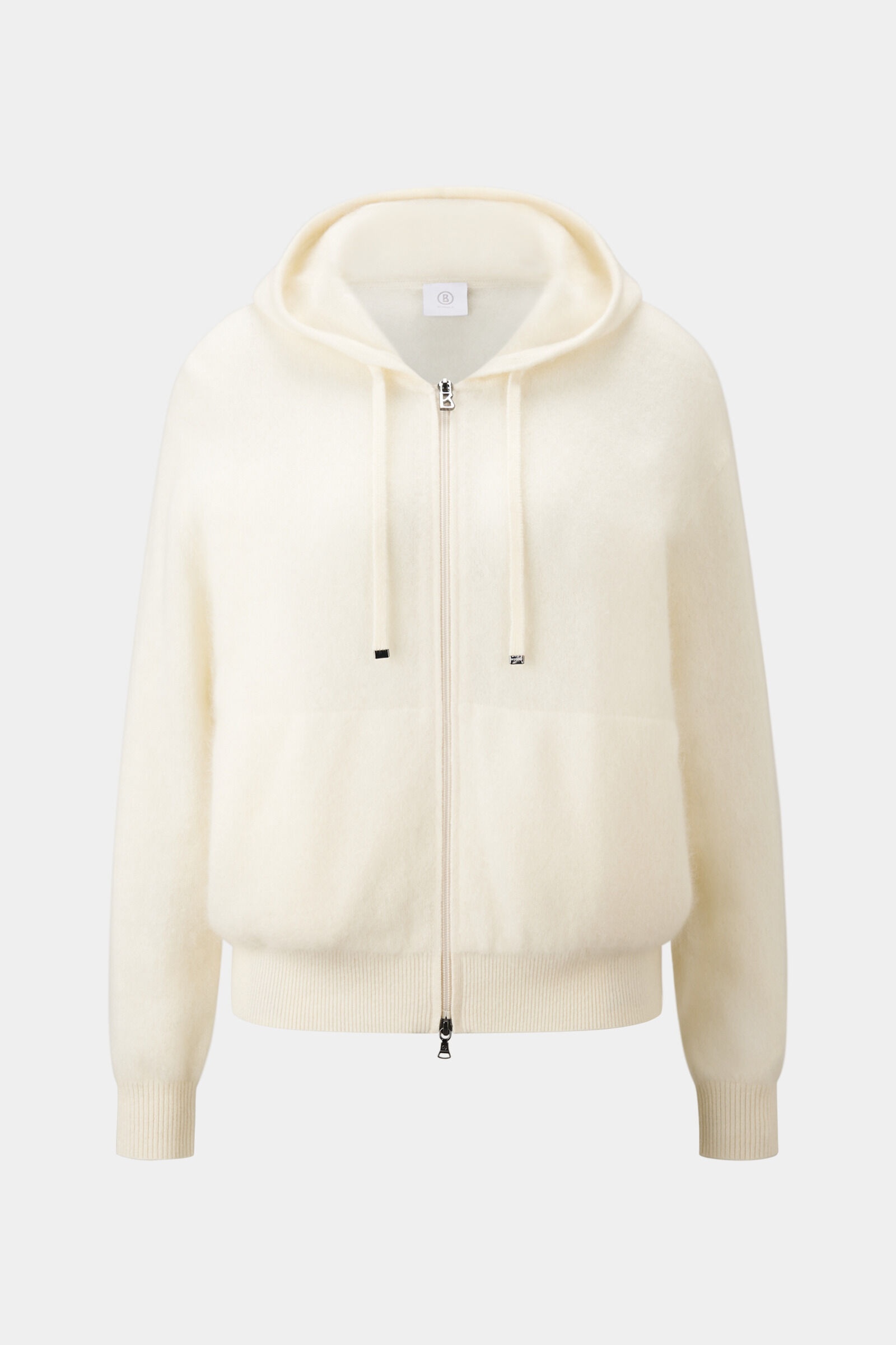 Sissi Cashmere hoodie jacket in Cream white - 1