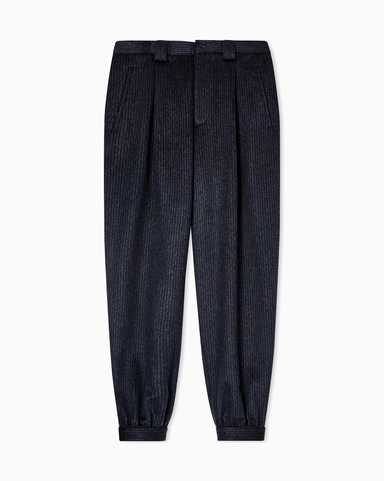 SINGLE-PLEAT TROUSERS IN ARMURE CASHMERE - 1