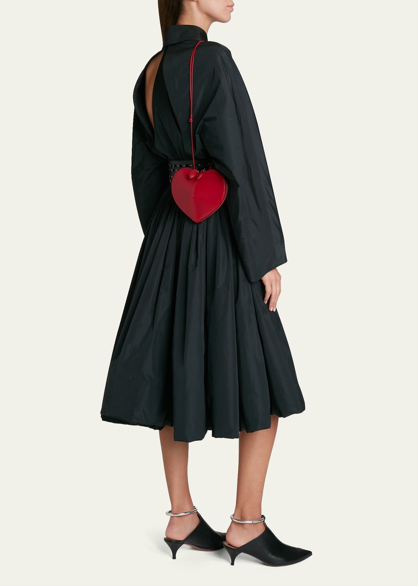 Heart Leather Shoulder Bag - 6