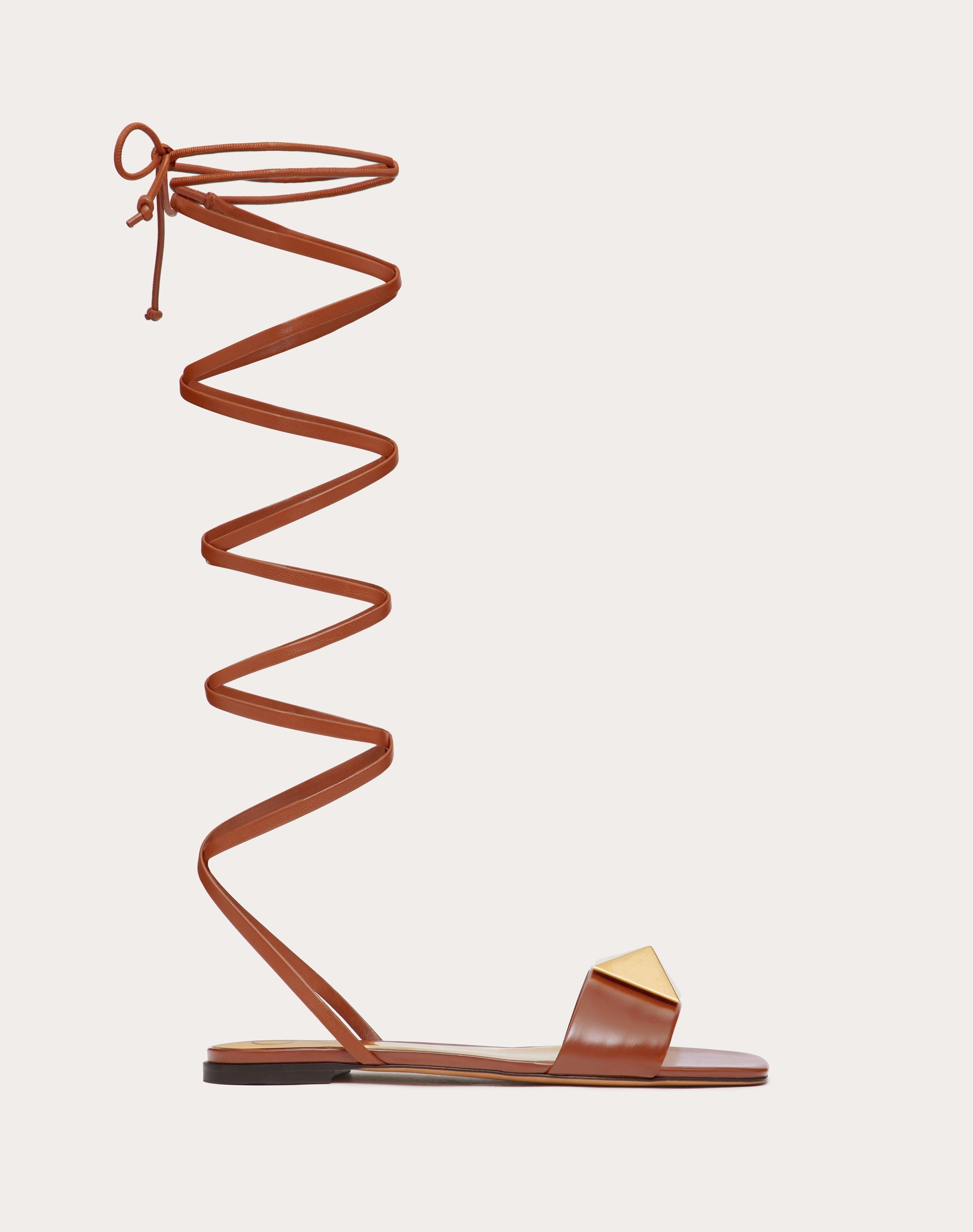 ONE STUD CALFSKIN FLAT SANDAL - 1