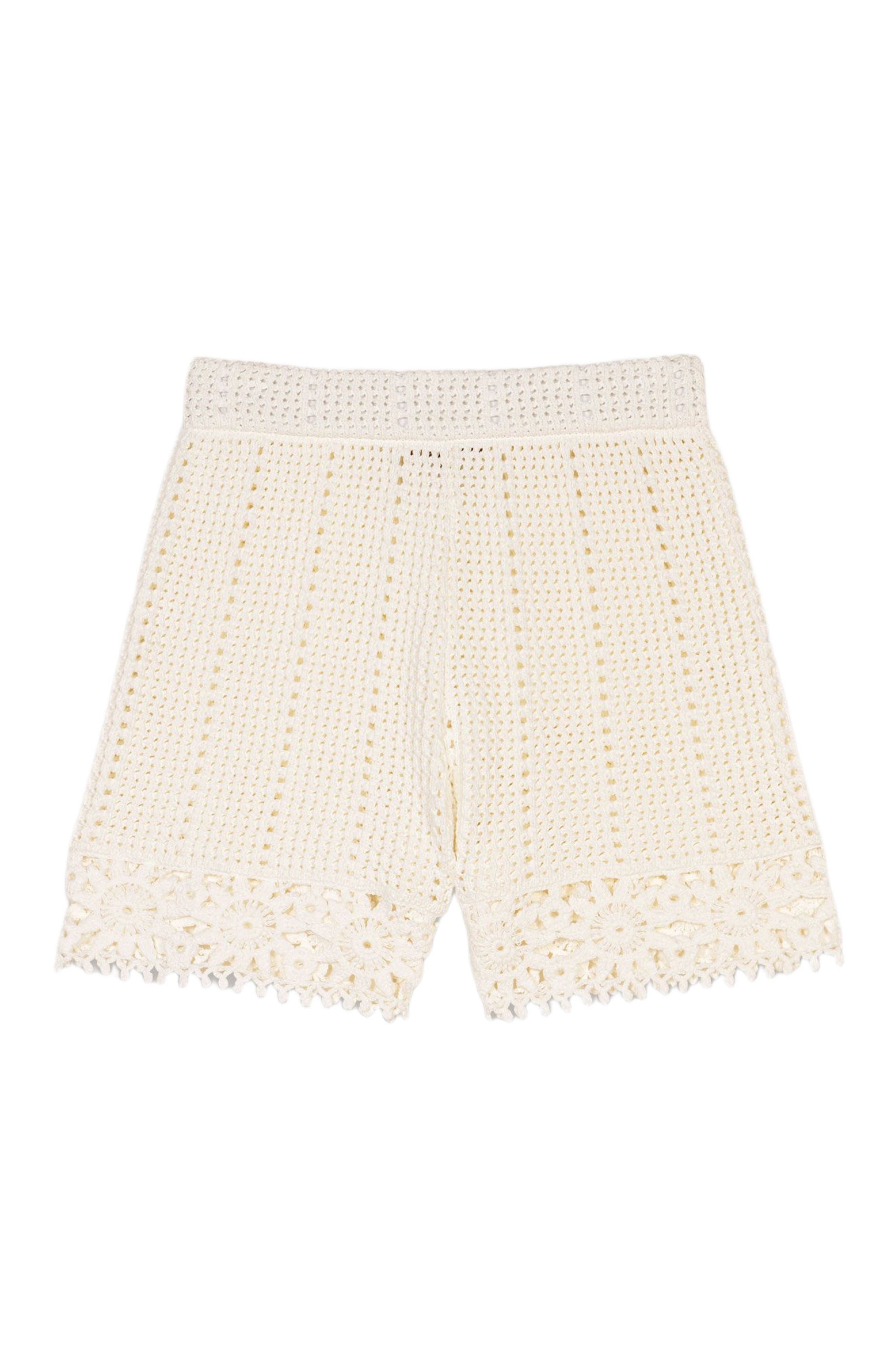 maje Crochet-knit shorts in White at Nordstrom - 1