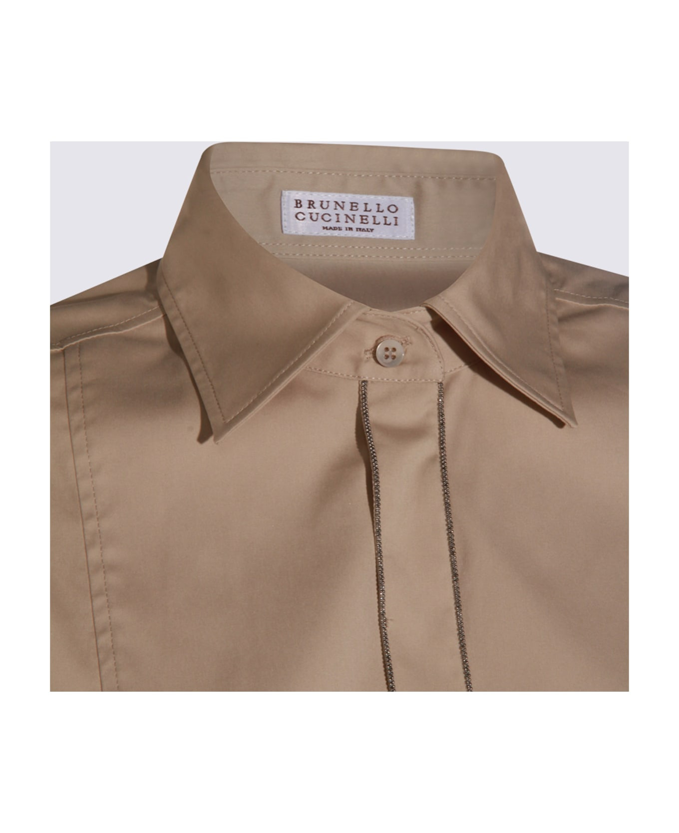 Beige Cotton Shirt - 3