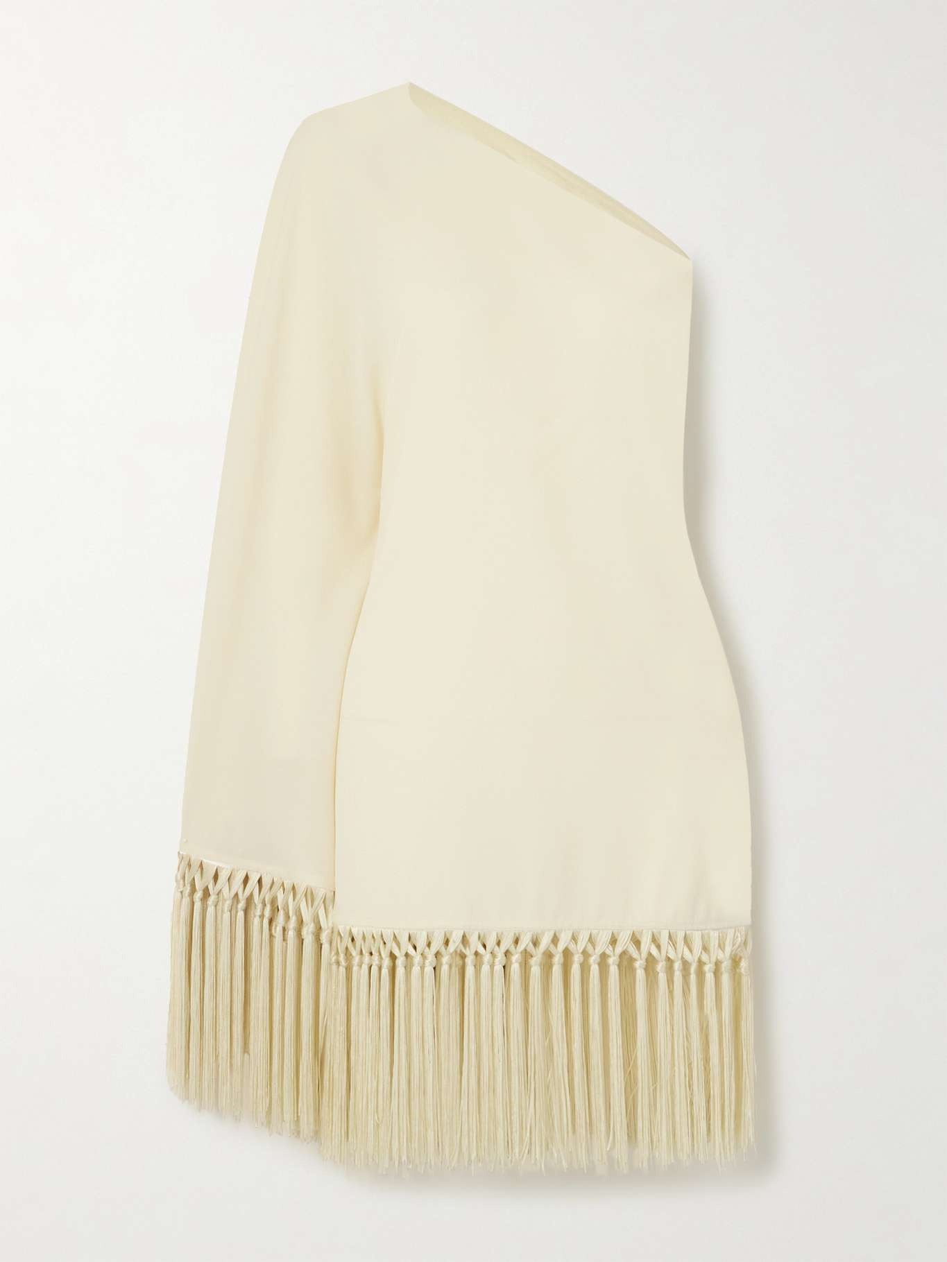 Piccolo Arno one-sleeve fringed cady mini dress - 1