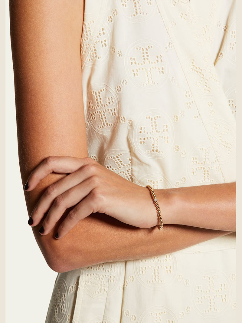 SYDNEY EVAN 14k White Gold Diamond Bead Ball Bracelet outlook